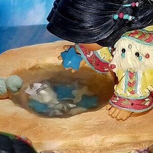 Wishing Well Figurine Friends of the Feather Karen Hahn's Special L. E.by Enesco